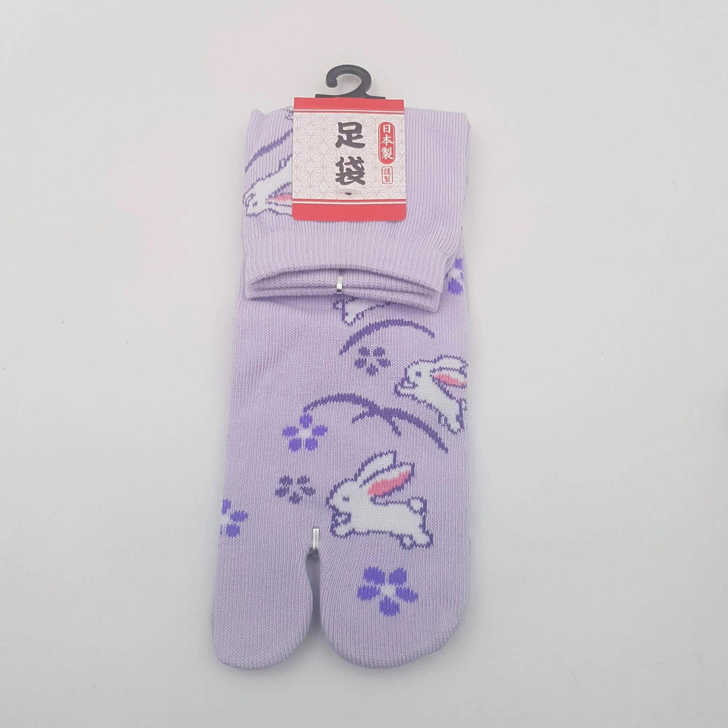 Chaussettes Japonaises Tabi en Coton - Lapin et Fleurs