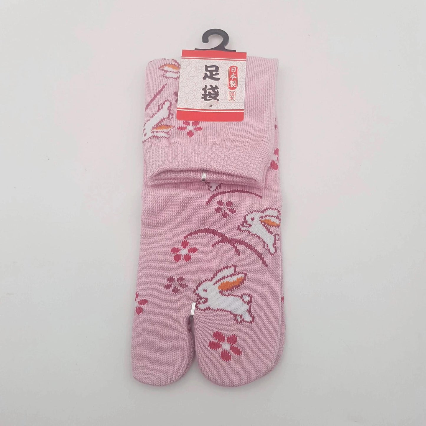 Chaussettes Japonaises Tabi en Coton - Lapin et Fleurs