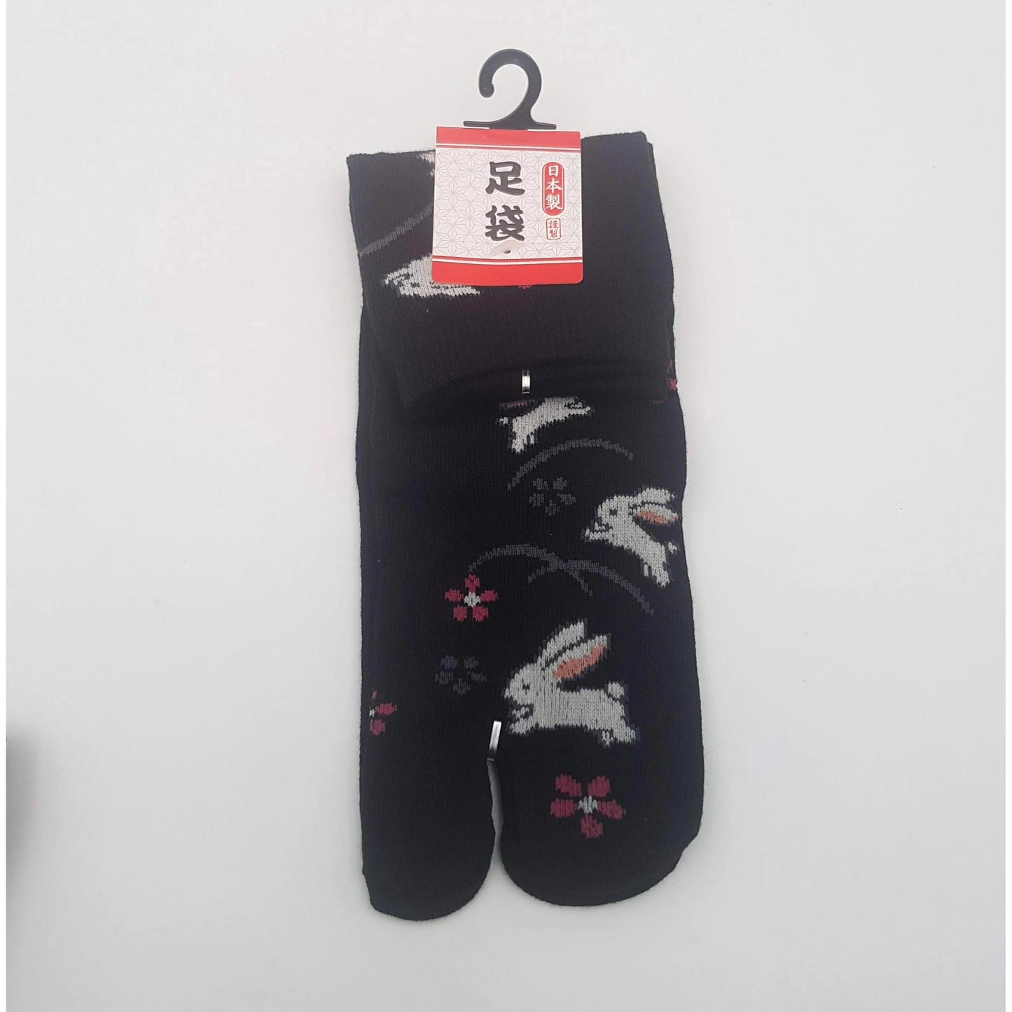 Chaussettes Japonaises Tabi en Coton - Lapin et Fleurs