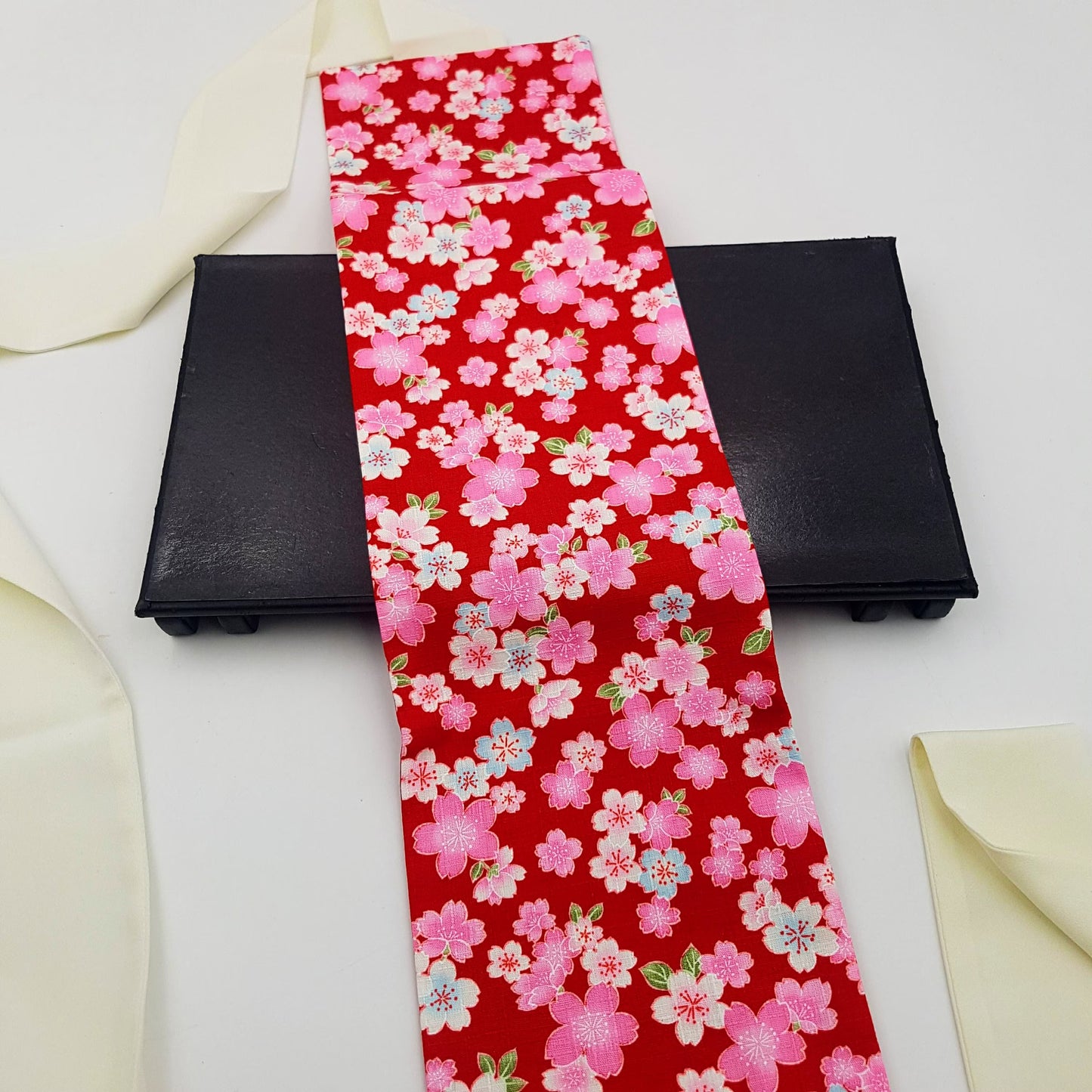 Ceinture réversible Musubi en coton - Sakura