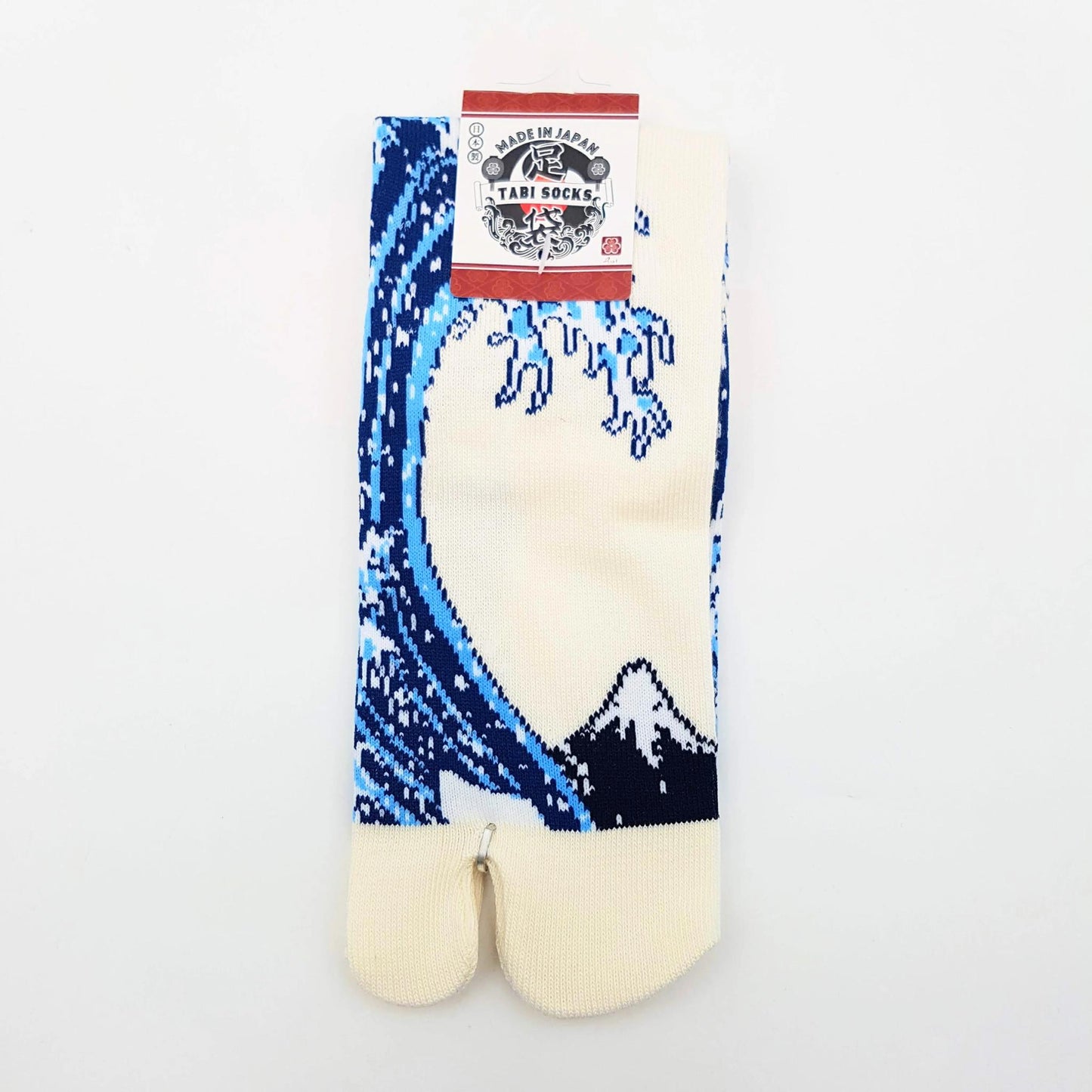 Chaussettes Japonaises Tabi en Coton - Hokusai Vague