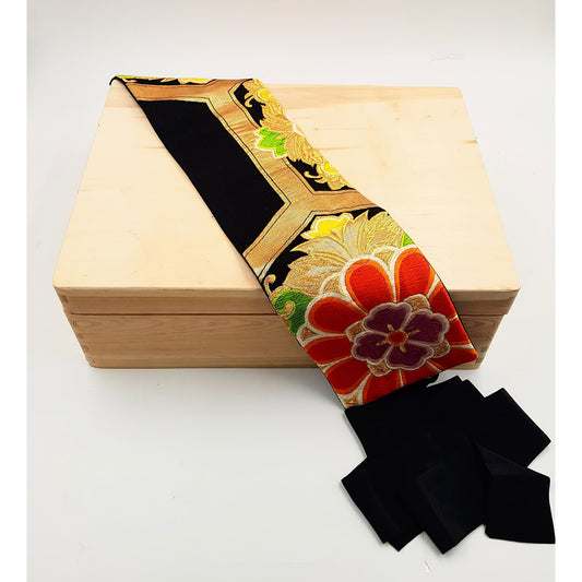 Ceinture réversible Musubi OBI - Kikkou et Fleurs