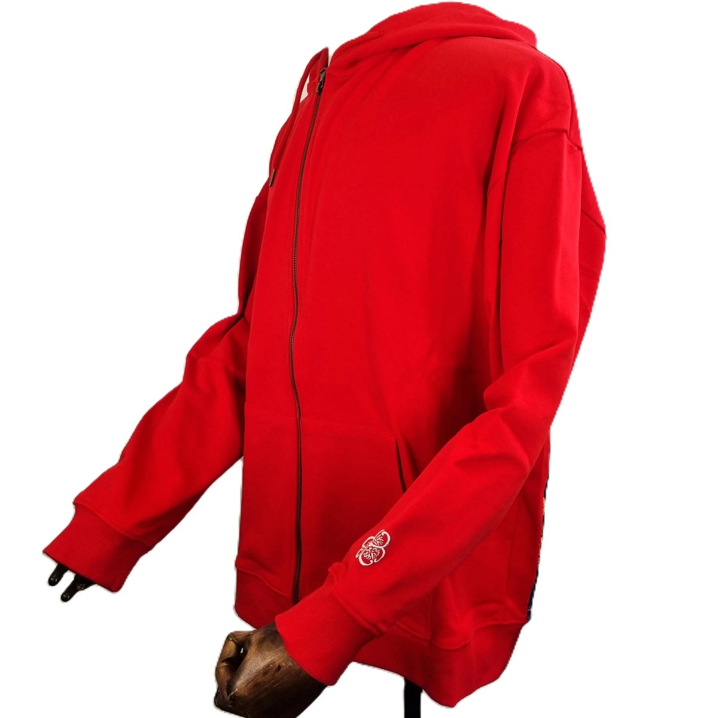 Hoodie broderie Baleine - Rouge