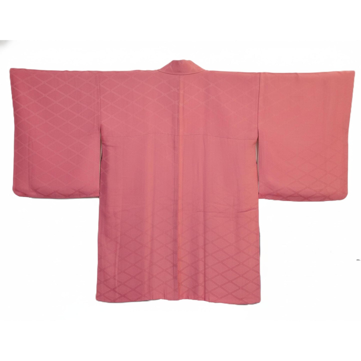 Vintage Japanese Silk Haori Jacket - Authentic Kimono Robe [Rose à rayures]