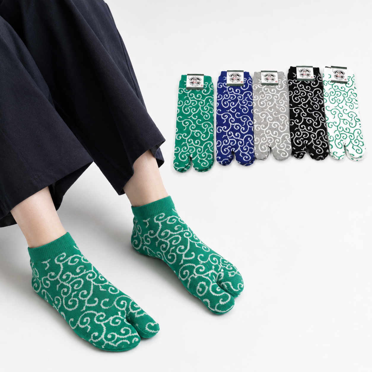 Chaussettes Japonaises Tabi - Motif  Kusabi Taille EU40-45