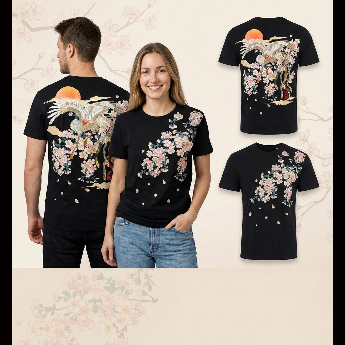 Black short sleeve t-shirt - Phoenix