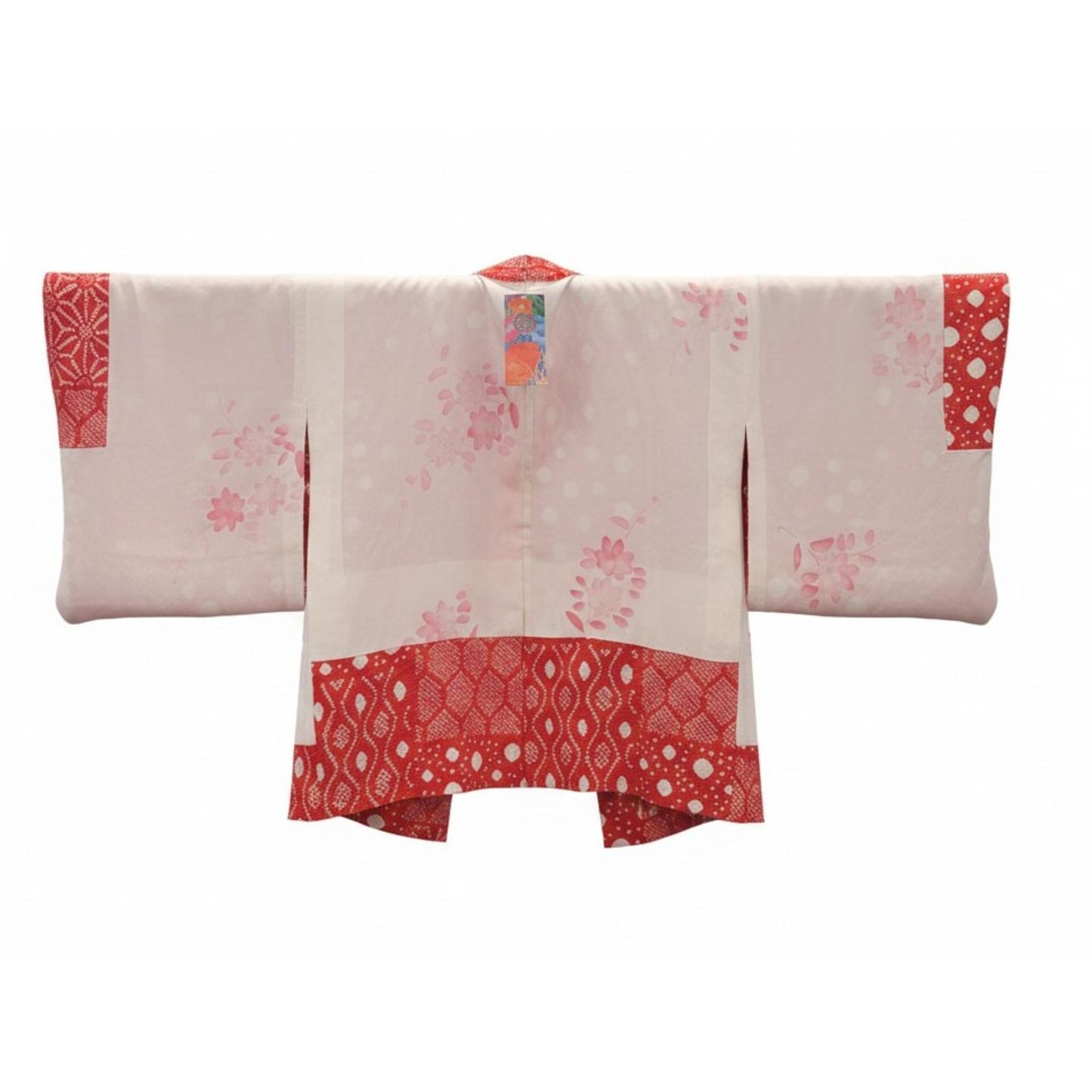 Veste Kimono Haori en Soie Vintage – Art Traditionnel du Shibori (Teinture à la main) Rouge