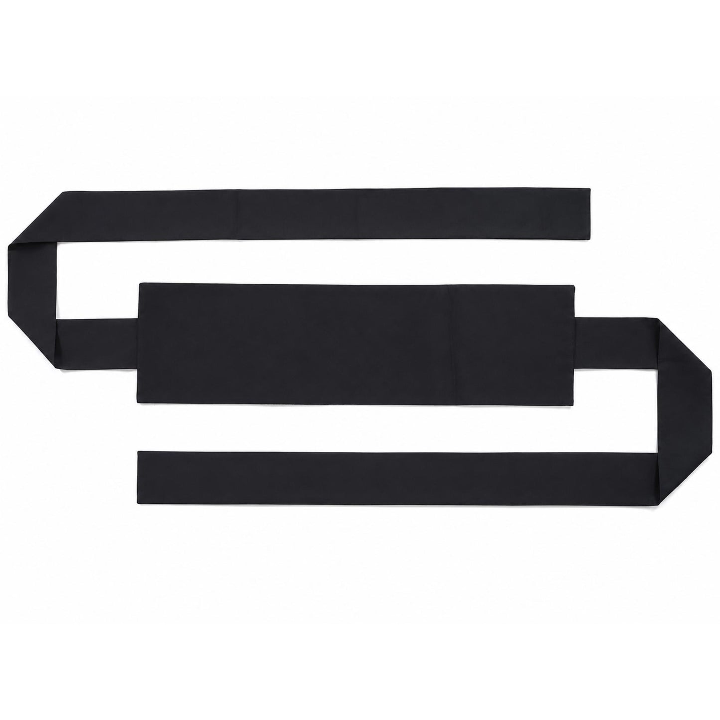 Ceinture réversible Musubi en coton -  Fleur de prunier - Marine Noir
