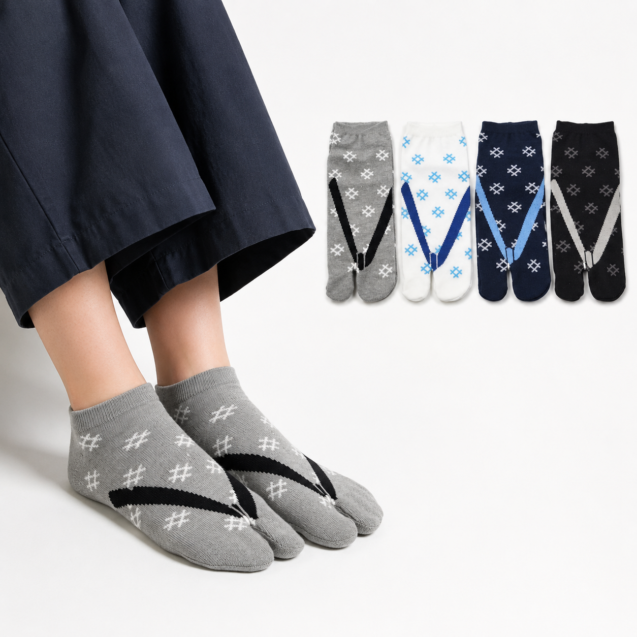 Chaussettes Japonaises Tabi - Motif Geta Taille EU40-45