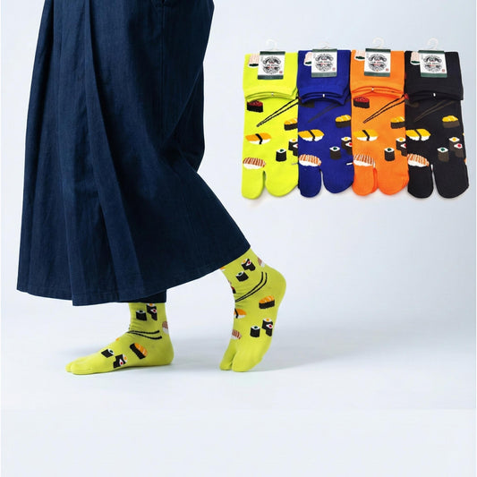 Japanese Tabi Socks - Pastel Sushi Pattern Size EU40-45
