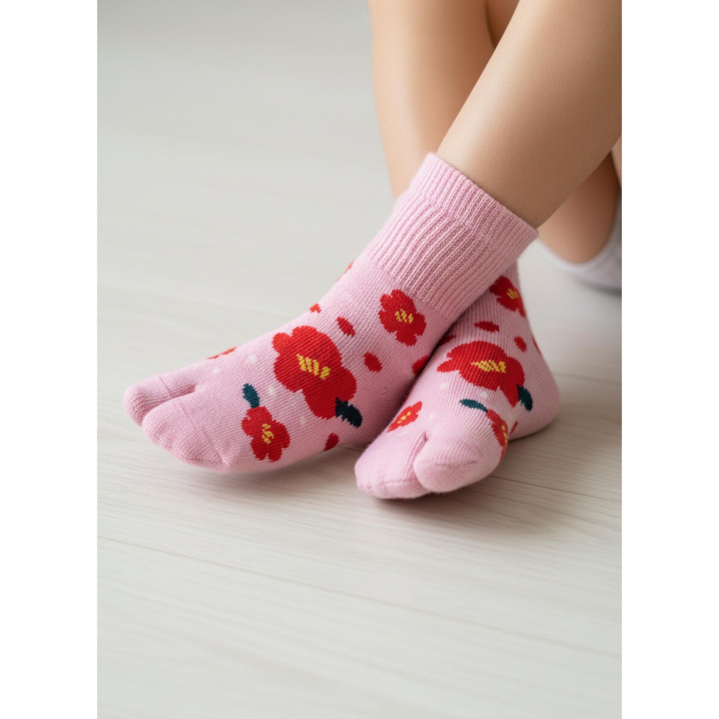CHAUSSETTES ENFANT FLEURS - Taille 13-18cm