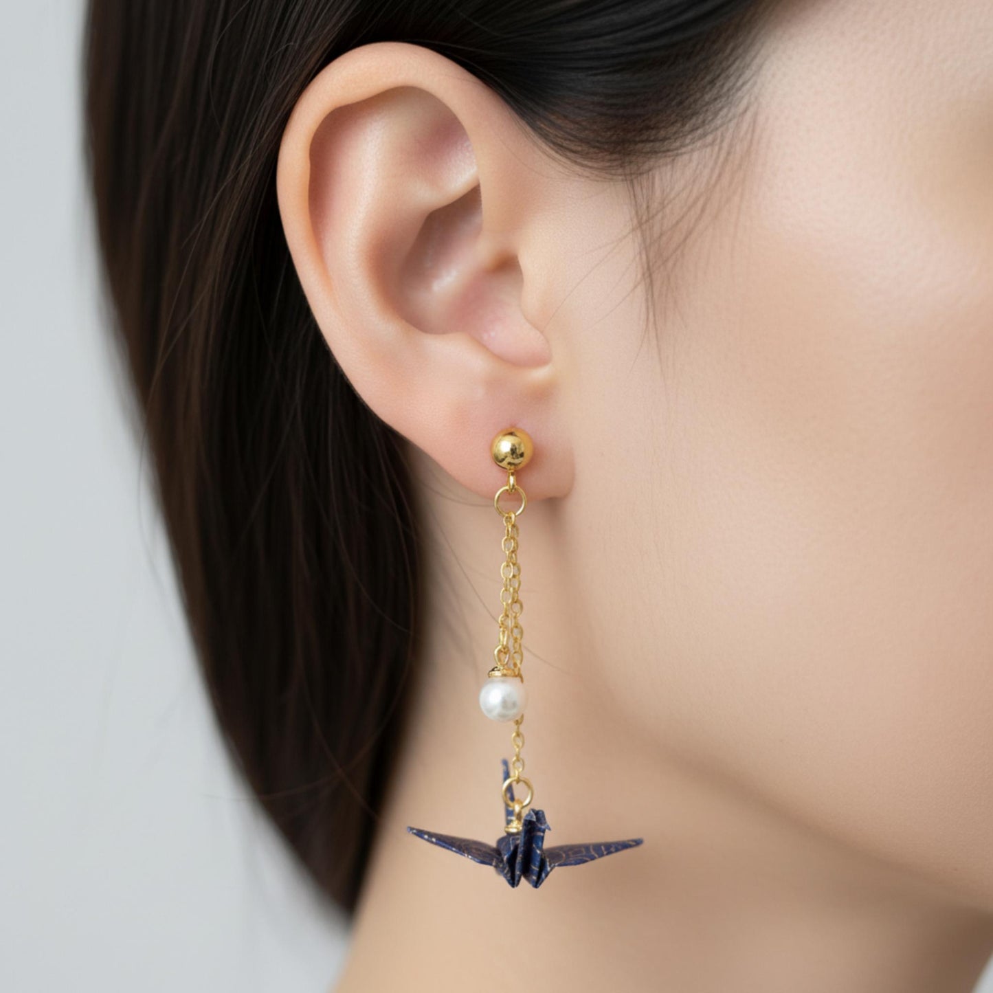 Boucles d'oreilles Gru - Vert, Rouge, Violet, Rouge Doree AOI