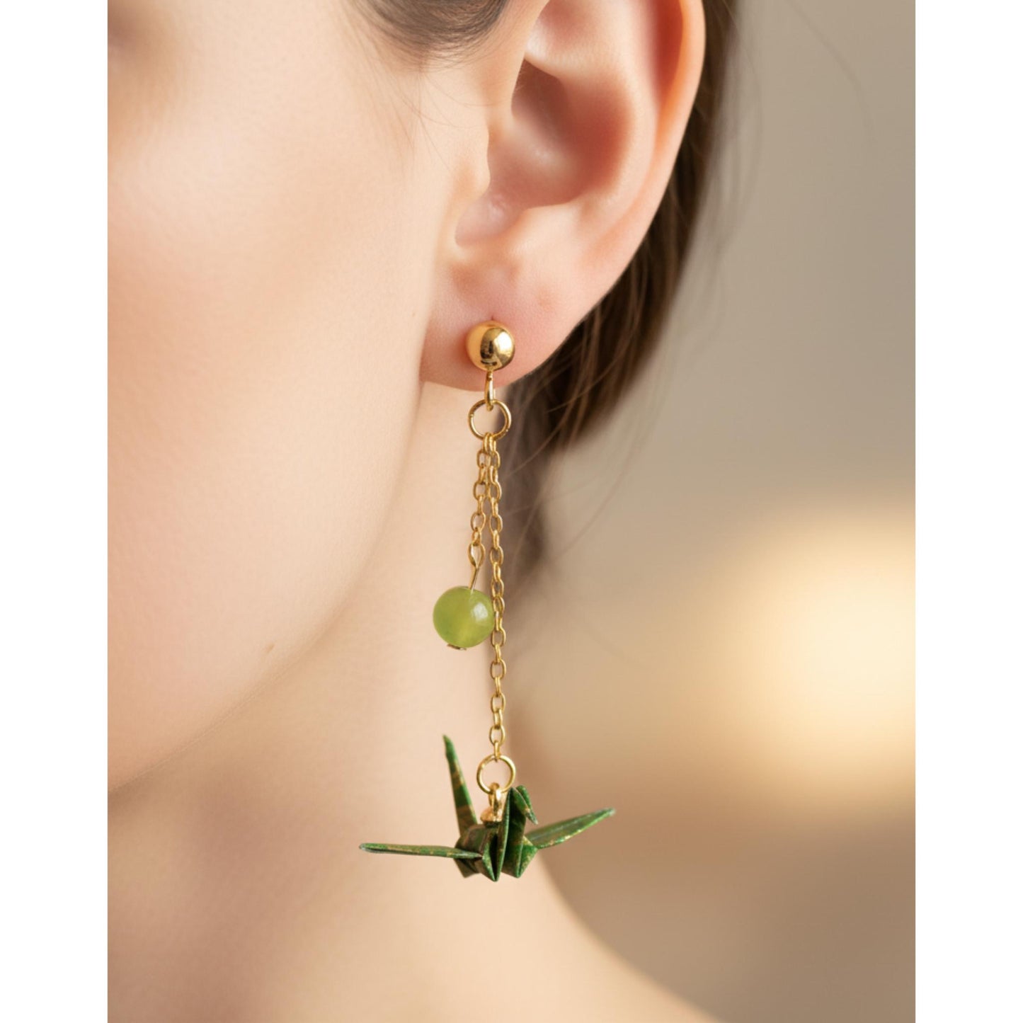 Boucles d'oreilles Gru - Vert, Rouge, Violet, Rouge Doree AOI