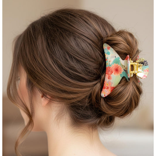 Pince à Cheveux Motif Floral