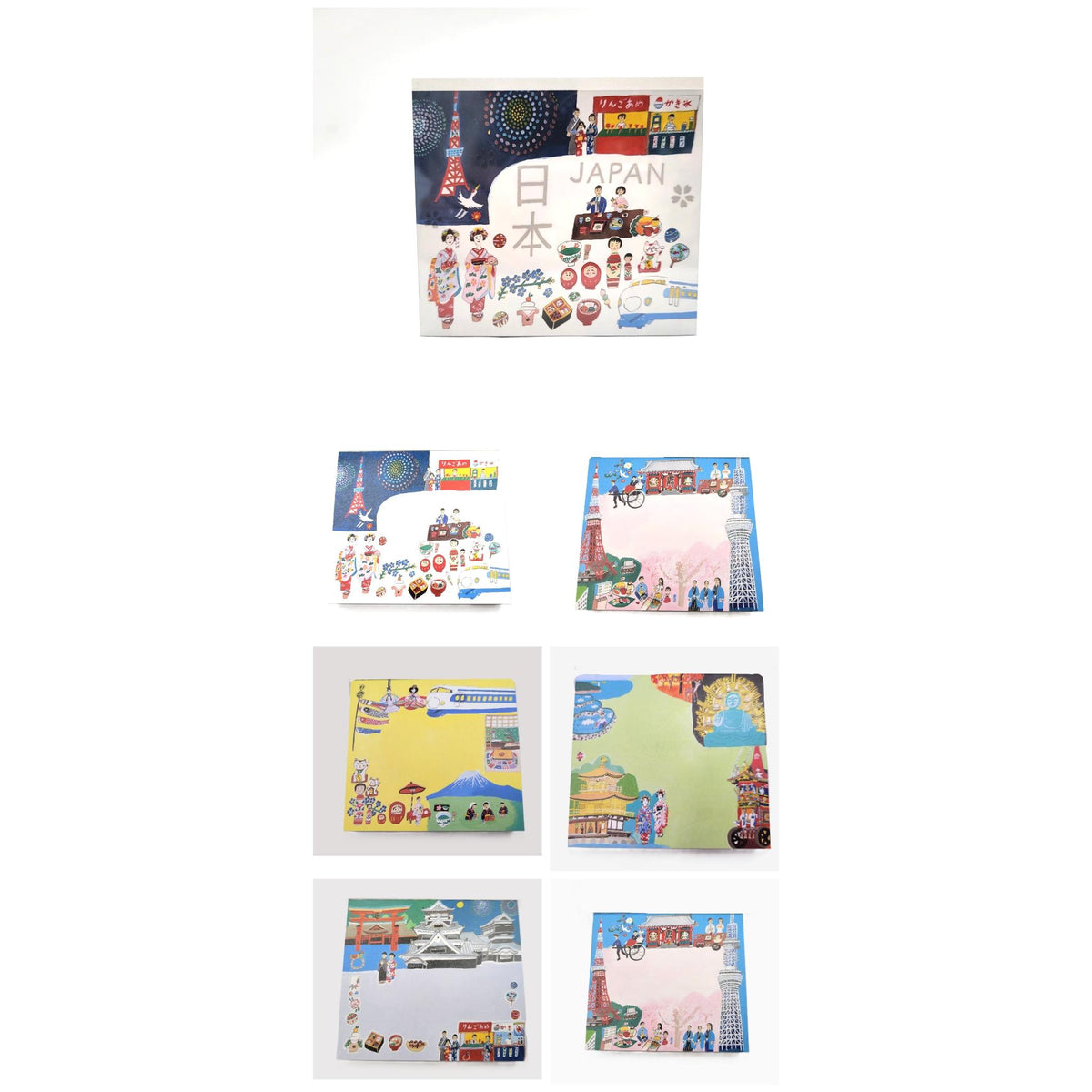 Bloc-notes Japonais (120 feuilles) - 4 Motifs Variés