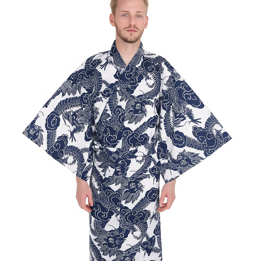 Yukata homme – Motif Ryū traditionnel